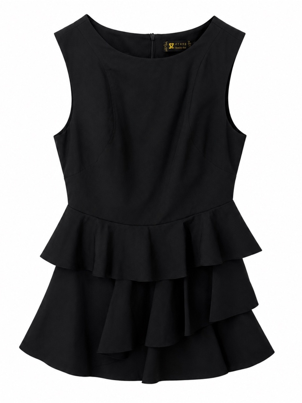 Black Tiered Ruffled Dress